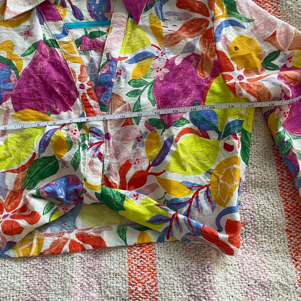 NWOT Fore Multicolored Bell Sleeve V-Neck Blouse - Picture 6 of 9